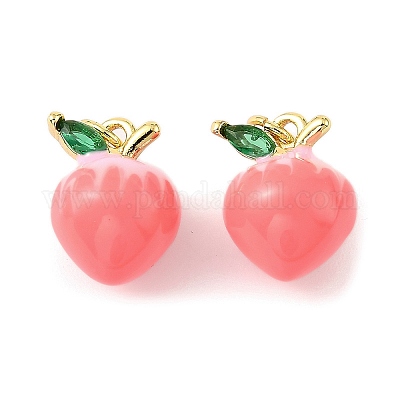 Латунные эмалевые подвески с фруктами KK-M324-04E-G-1