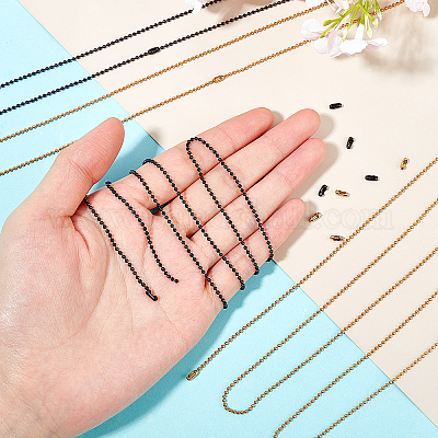 Наборы для самостоятельного изготовления ожерелья из шариковой цепи из нержавеющей стали 304 DIY-UN0001-52-1