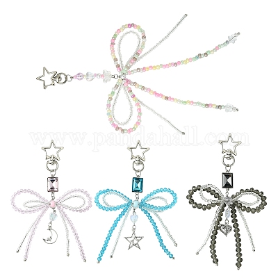 Подвеска из сплава стеклянной крошки HJEW-FZ00040-1