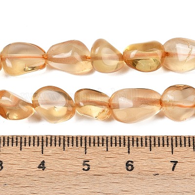 Природный цитрин бисер нитей G-C257-01-1