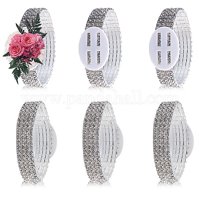 Пластиковые и стразы эластичные браслеты AJEW-WH20064-05-1