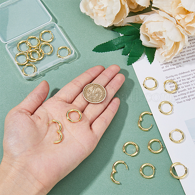 20 шт. серьги-кольца Huggie Hoop из нержавеющей стали EJEW-DC0001-31-1