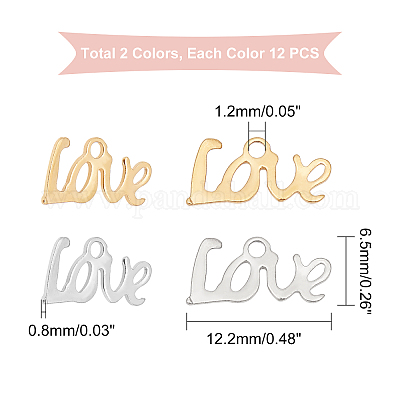 24 шт. 2-х цветные подвески из нержавеющей стали 304 STAS-UN0028-78-1