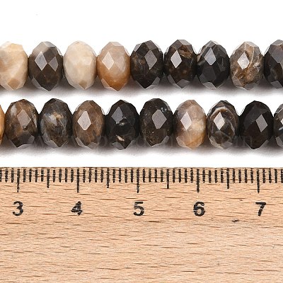 Натуральный черный агат бисер нитей&nbsp;G-C259-A38-5x8mm-1