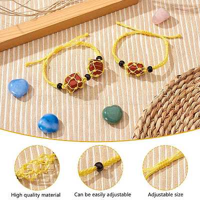 Регулируемый плетеный нейлоновый шнур макраме мешочек изготовление браслета AJEW-SW00013-02-1