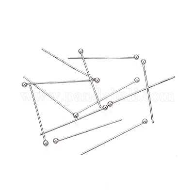925 штифт с круглой головкой из стерлингового серебра STER-N016-0.4x20mm-P-1