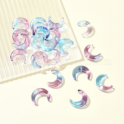 20 шт. градиентные цветные бусины ручной работы в технике лэмпворк LAMP-FS0001-18H-1