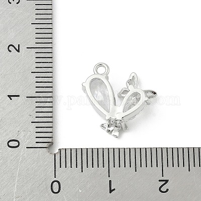 Латунные микро проложить кубического циркония подвески KK-M326-17-P01-1