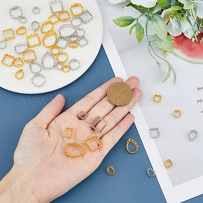 48 шт. 24-х стилевые латунные пришивные штыревые закрепки KK-FH0006-93-1