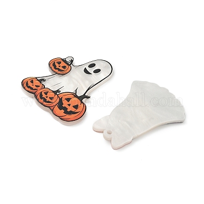 Хэллоуин непрозрачные акриловые подвески с принтом OACR-Z032-01-1