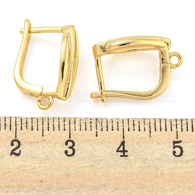 Латунные серьги-кольца с застежкой сзади KK-M286-21G-1