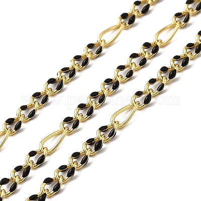 Цепи из латунной эмали ручной работы с овальными звеньями CHC-L053-08G-06-1