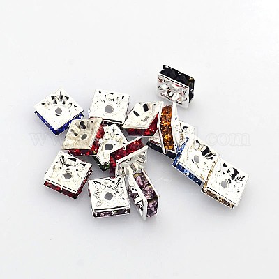 Messing Strass Zwischen perlen&nbsp;RSB074NFS-1