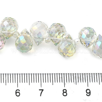 Стеклянные бусины с гальваническим покрытием  EGLA-D030-17N-1