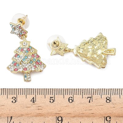 Сплав болтающиеся серьги стержня EJEW-H173-02G-02-1