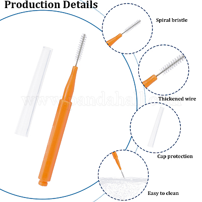 40 шт. 2-х цветные пластиковые щетки для чистки AJEW-CN0003-98-1