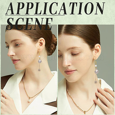 8 пара сережек-гвоздиков из латуни DIY-BBC0001-40-1