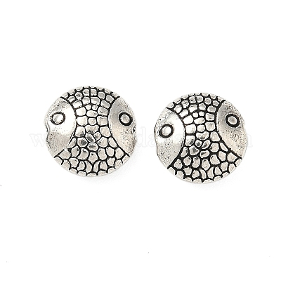 Сплавочные овальные бусины тибетского стиля  TIBEB-L008-01D-AS-1