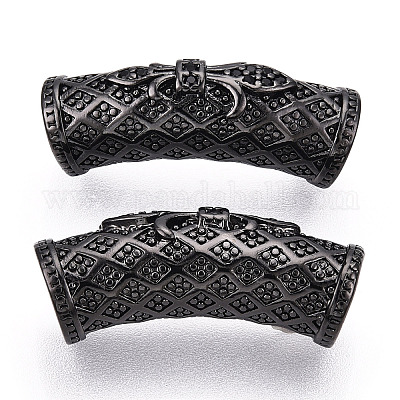 Латунные микро проложить кубических бусин циркония трубки ZIRC-T004-60B-1