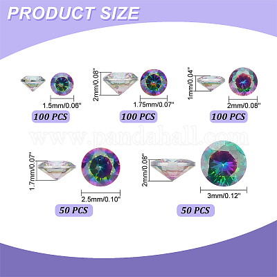 5 стиль кубических цирконий кабошоны с заостренной задней частью ZIRC-PH0001-41-1