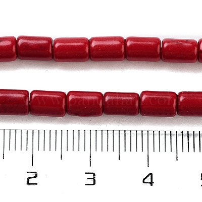 Синтетических нитей бирюзовые бусы TURQ-G120-4x6mm-07-1