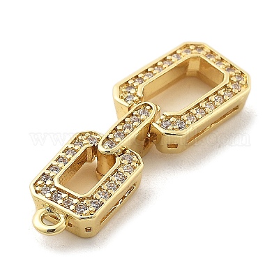 Латунные микро проложить кубический цирконий подвеска KK-L228-16G-1