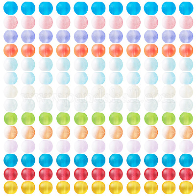 280шт 14 цвета прозрачные стеклянные бусины нити GLAA-TA0012-34-1