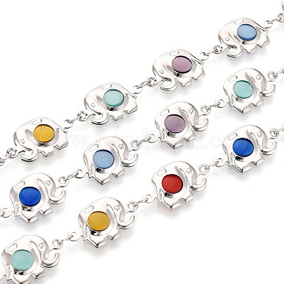 Цепи из латуни в форме слона ручной работы CHC-N024-05P-1