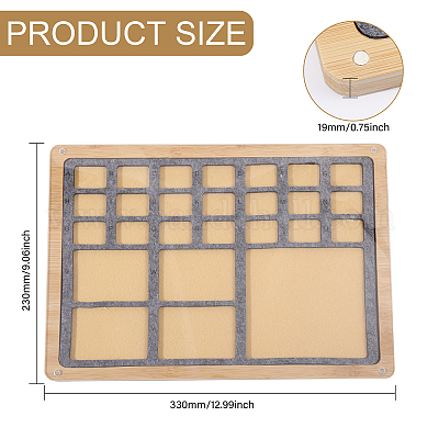 Бамбуковые витрины для ювелирных изделий DIY-BC0014-25B-1