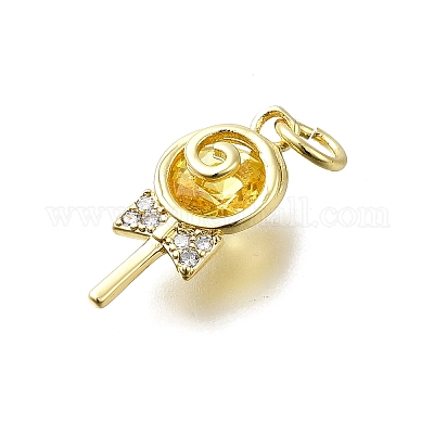 Латунные микро проложить кубического циркония подвески KK-K400-42G-01-1