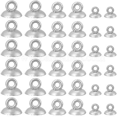 300 шт. 3 стильных пластиковых бусины с колпачками для подвески с чашечками-шпильками KY-SC0001-98-1