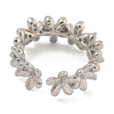 Цветочная стойка с покрытием из латуни с микро-паве и кубическим цирконием RJEW-I107-06P-1