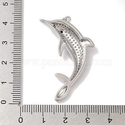 Подвески из латуни и прозрачного циркония с покрытием стойки KK-L216-067P-1