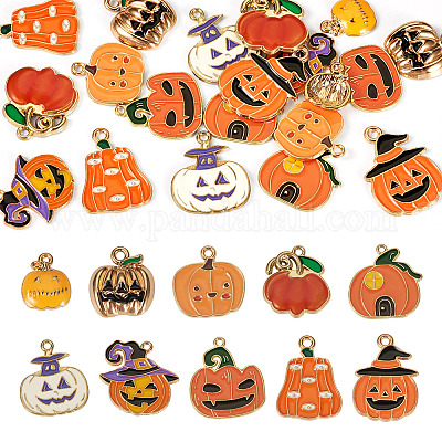 20pcs10スタイルハロウィーンテーマ合金エナメルペンダント ミックス