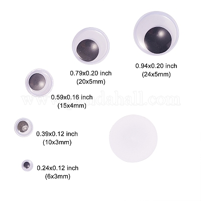 Wholesale Black & White Large Wiggle Googly Eyes Cabochons DIY