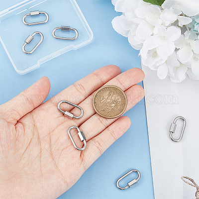 Брелоки с винтовым карабином из нержавеющей стали 304 STAS-UN0050-89P-1