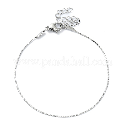 Браслеты-цепочки из нержавеющей стали 304 BJEW-D020-01P-1