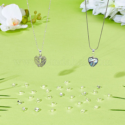 100 шт. латунные защелки на дужках KK-ME0002-95S-1