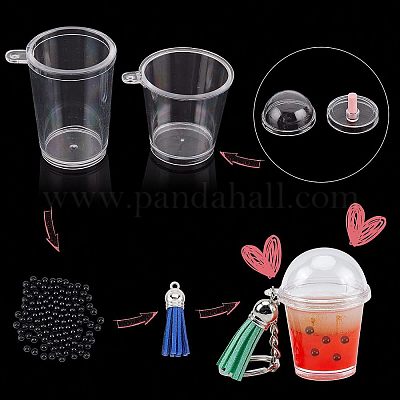 Наборы для самостоятельного изготовления брелоков с рисунком молочного чая из 16 шт. DIY-OC0005-62-1