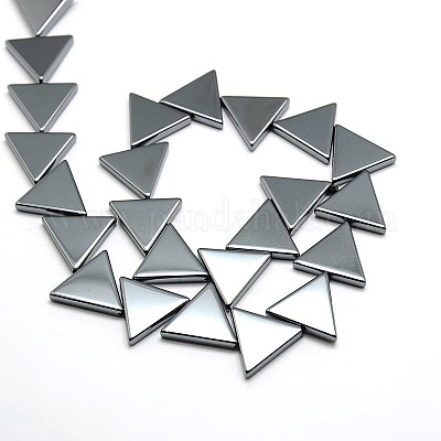 Немагнитная синтетический гематит треугольник бисер пряди G-F161-43-1