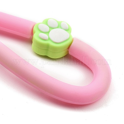 Брелки из веревки из ПВХ с отпечатком кошачьей лапы KEYC-B015-03LG-02-1