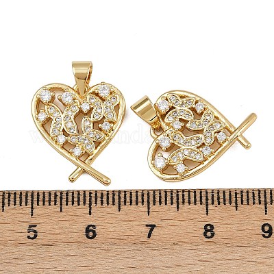 Латунные микро проложить кубического циркония подвески ZIRC-I367-12G-10-1