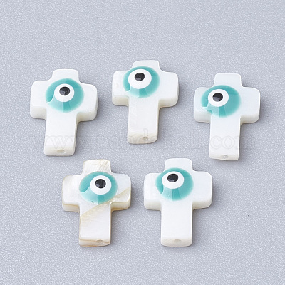 Бусины из натуральных пресноводных ракушек X-SHEL-Q017-10C-1