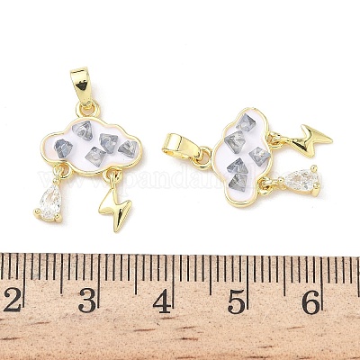 Латунь эмаль подвески&nbsp;KK-Z134-12G-01-1