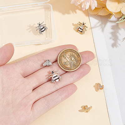6 шт. 6 стиля пчелы цинковый сплав с эмалированными заклепками для часового ремешка FIND-UN0003-39-1
