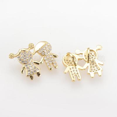 Латунные микро проложить кубического циркония подвески ZIRC-Q001-154G-1