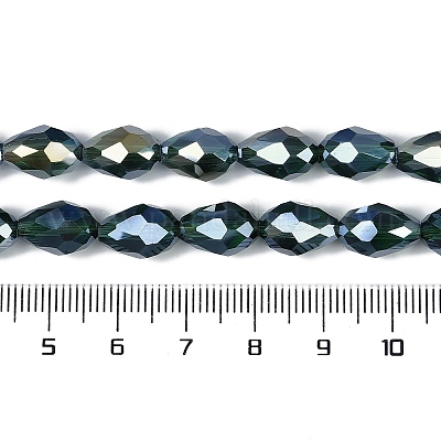 Прозрачные стеклянные бусины гальваническим пряди EGLA-N013-T4mm-B15-1