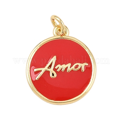 Латунь эмаль подвески KK-L251-02G-B02-1