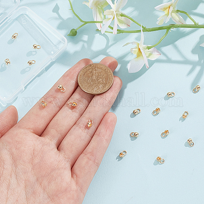 20 шт. латунные наконечники для бусин KK-BC0012-46-1