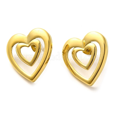 Серьги-гвоздики из нержавеющей стали 304 EJEW-D104-03G-1